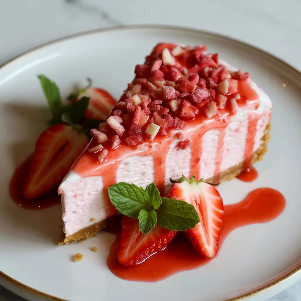 Strawberry Crunch Cheesecake