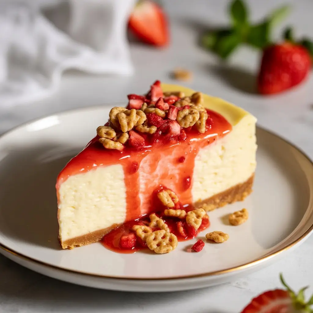 Strawberry Crunch Cheesecake