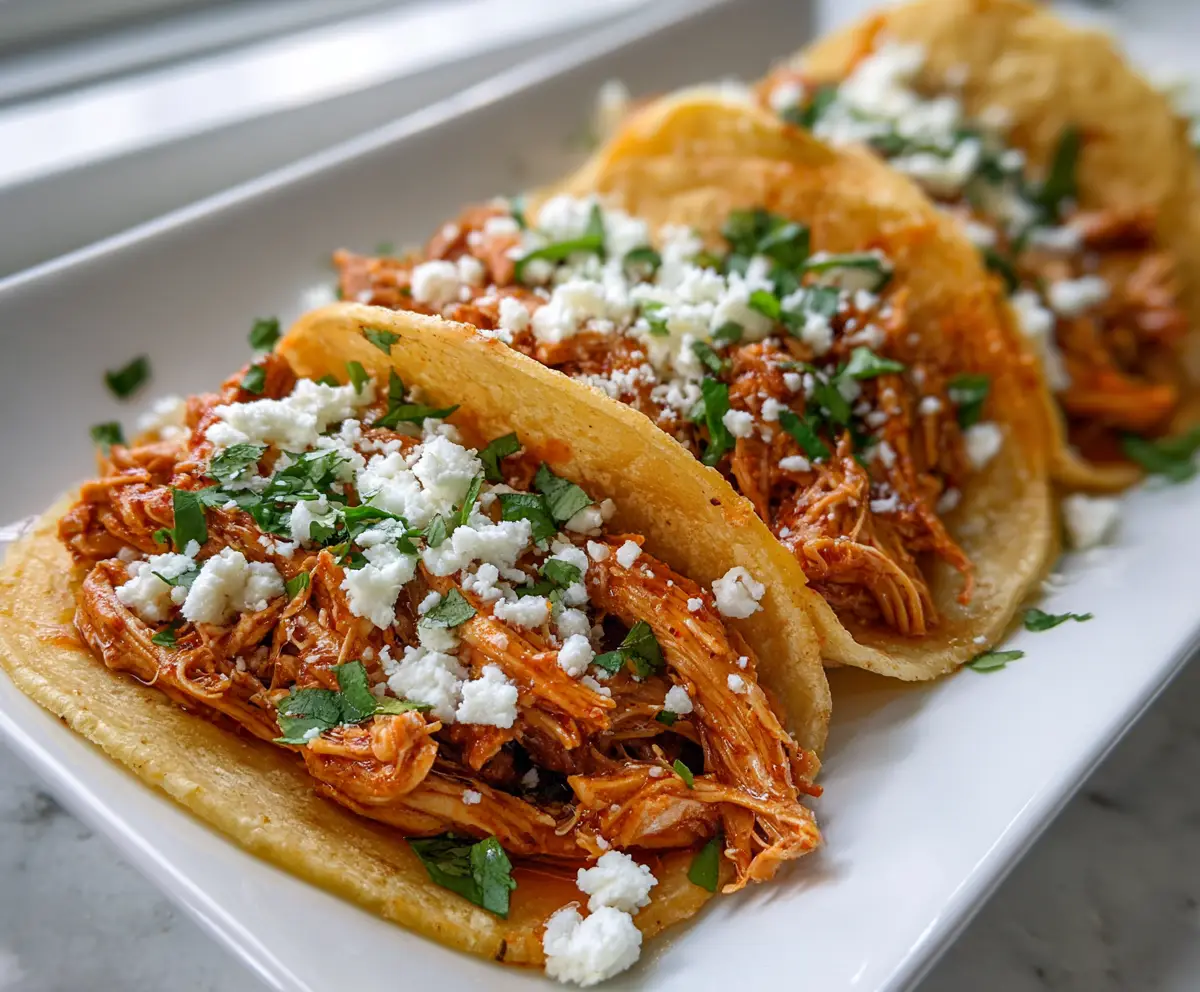 Authentic Chicken Tinga Tacos