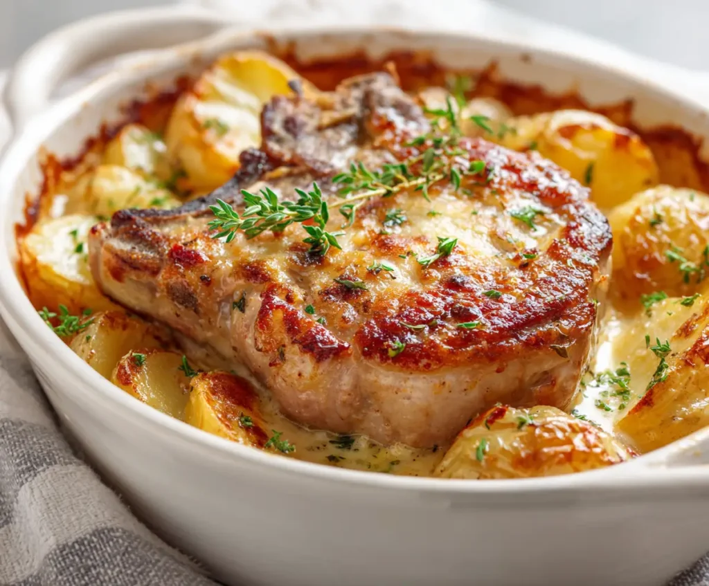  Comforting Pork Chop and Potato Bake