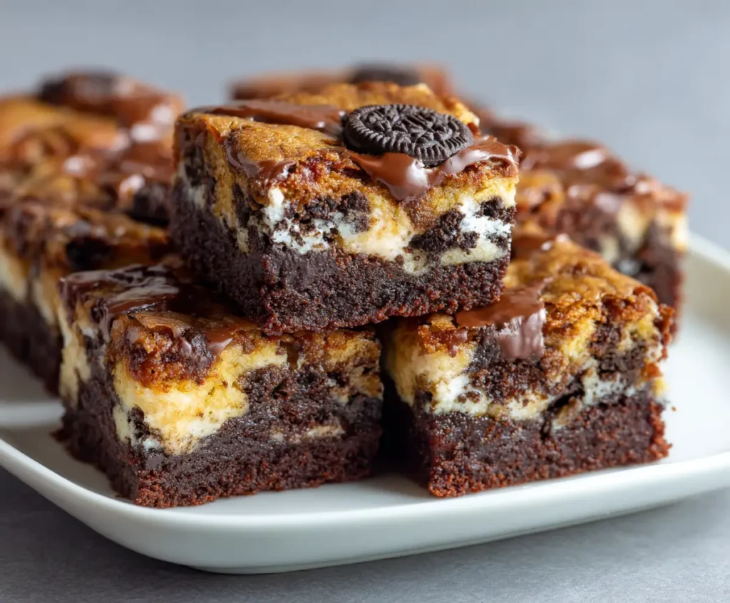 Cookie Dough Oreo Brownies