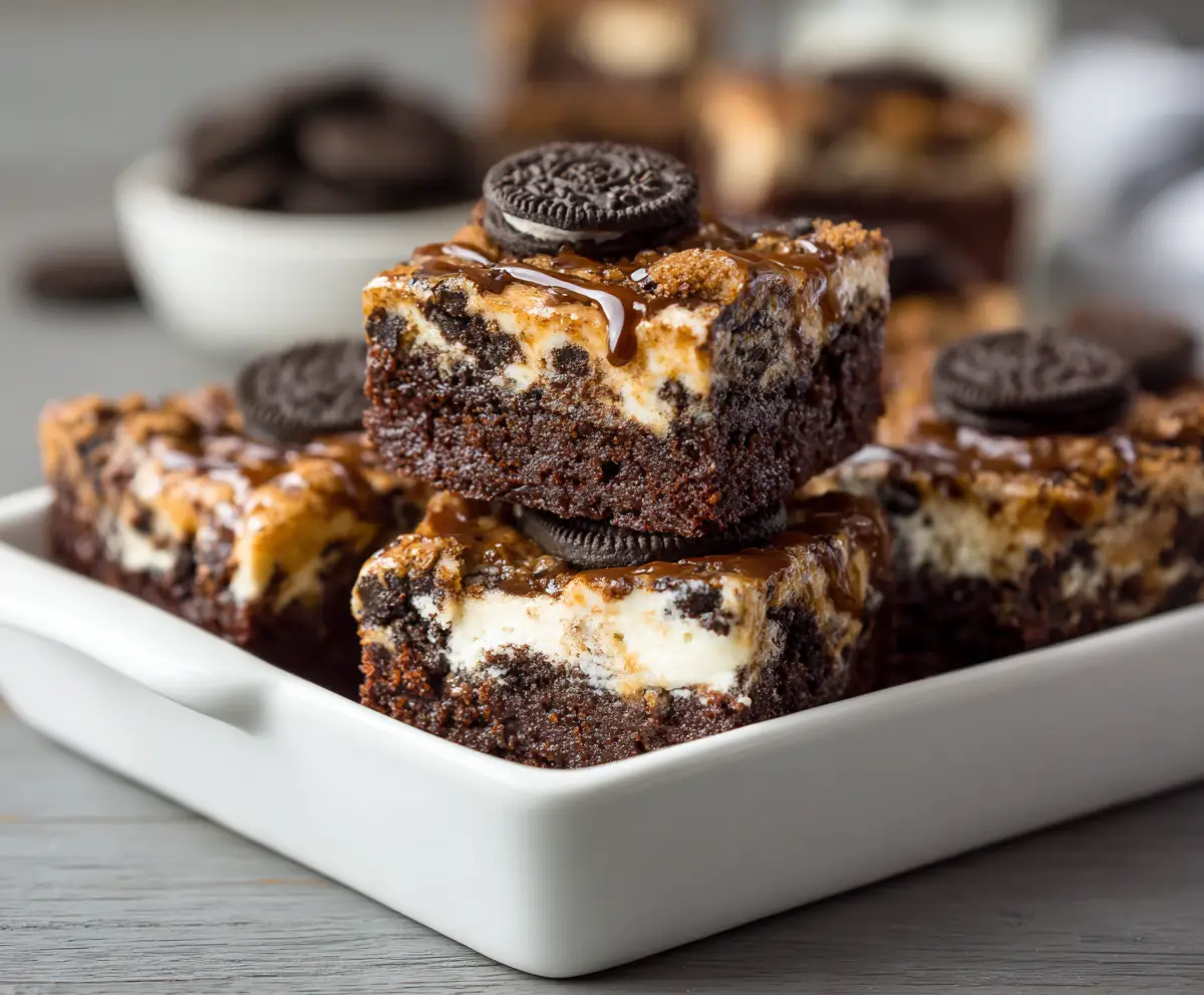 Cookie Dough Oreo Brownies