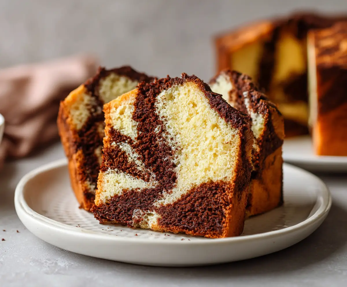 Creamy Marble Cake Recipe