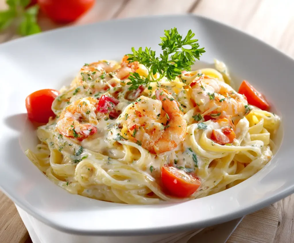 Creamy & Restaurant-Style Shrimp Fettuccine Alfredo 