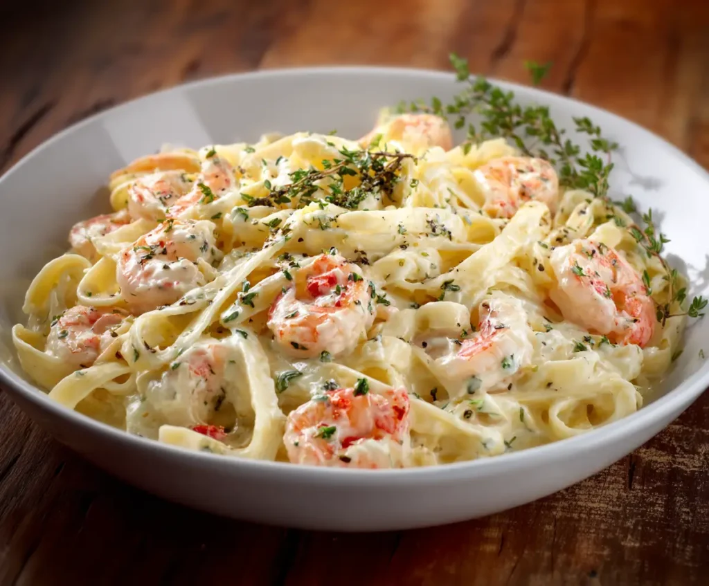Creamy & Restaurant-Style Shrimp Fettuccine Alfredo