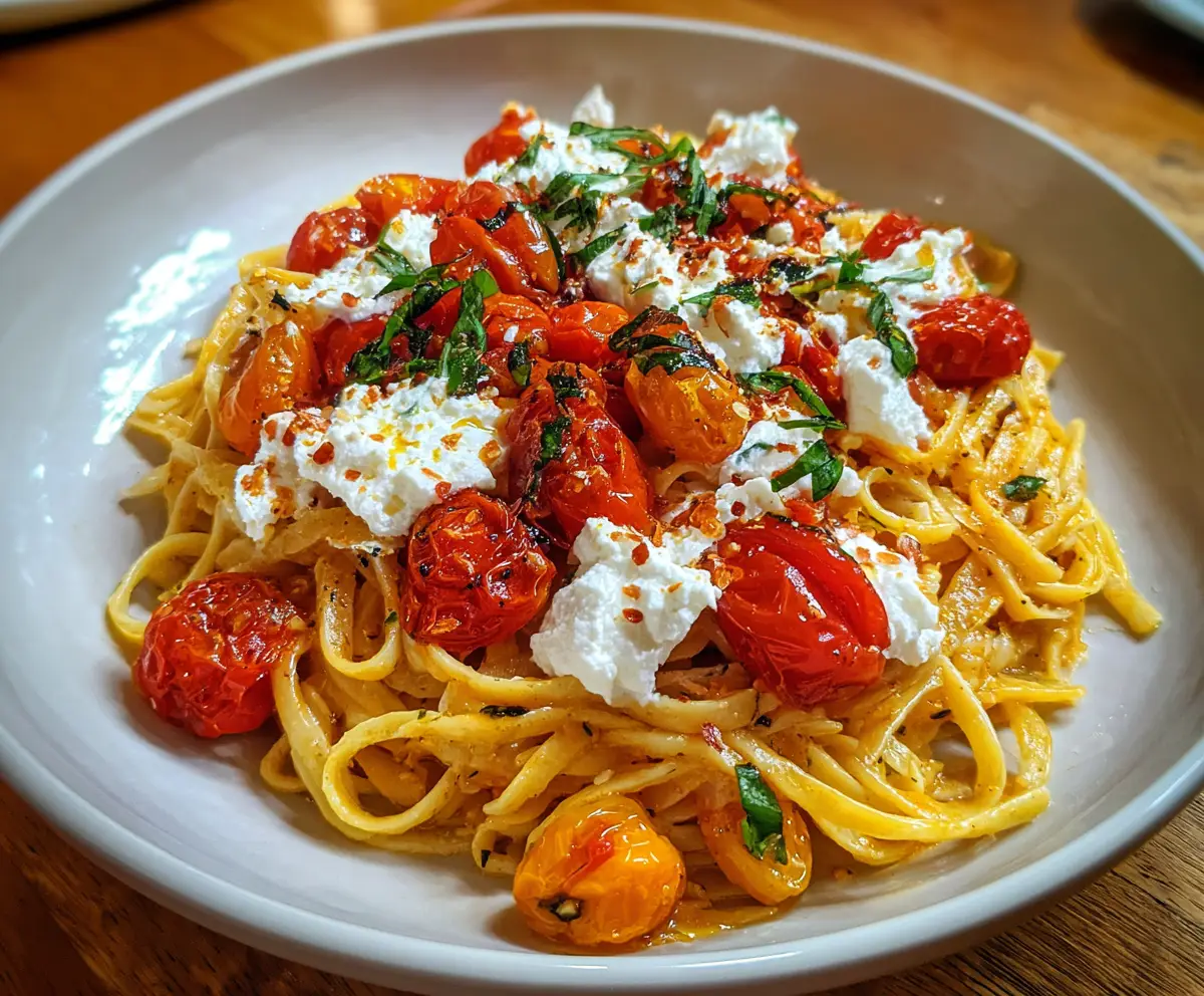 Creamy Tomato and Garlic Ricotta Pasta