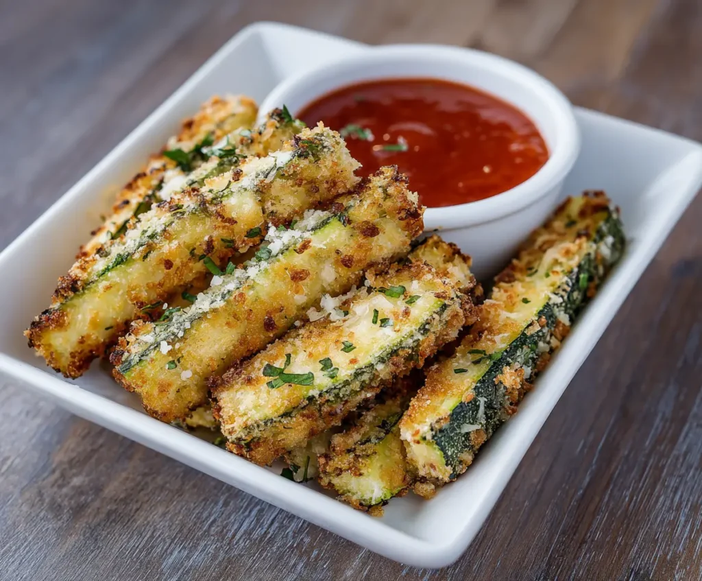 Crispy Parmesan Zucchini Fries 