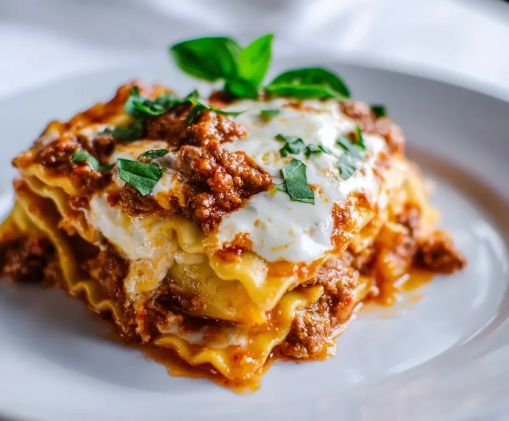 Crockpot Ravioli Lasagna