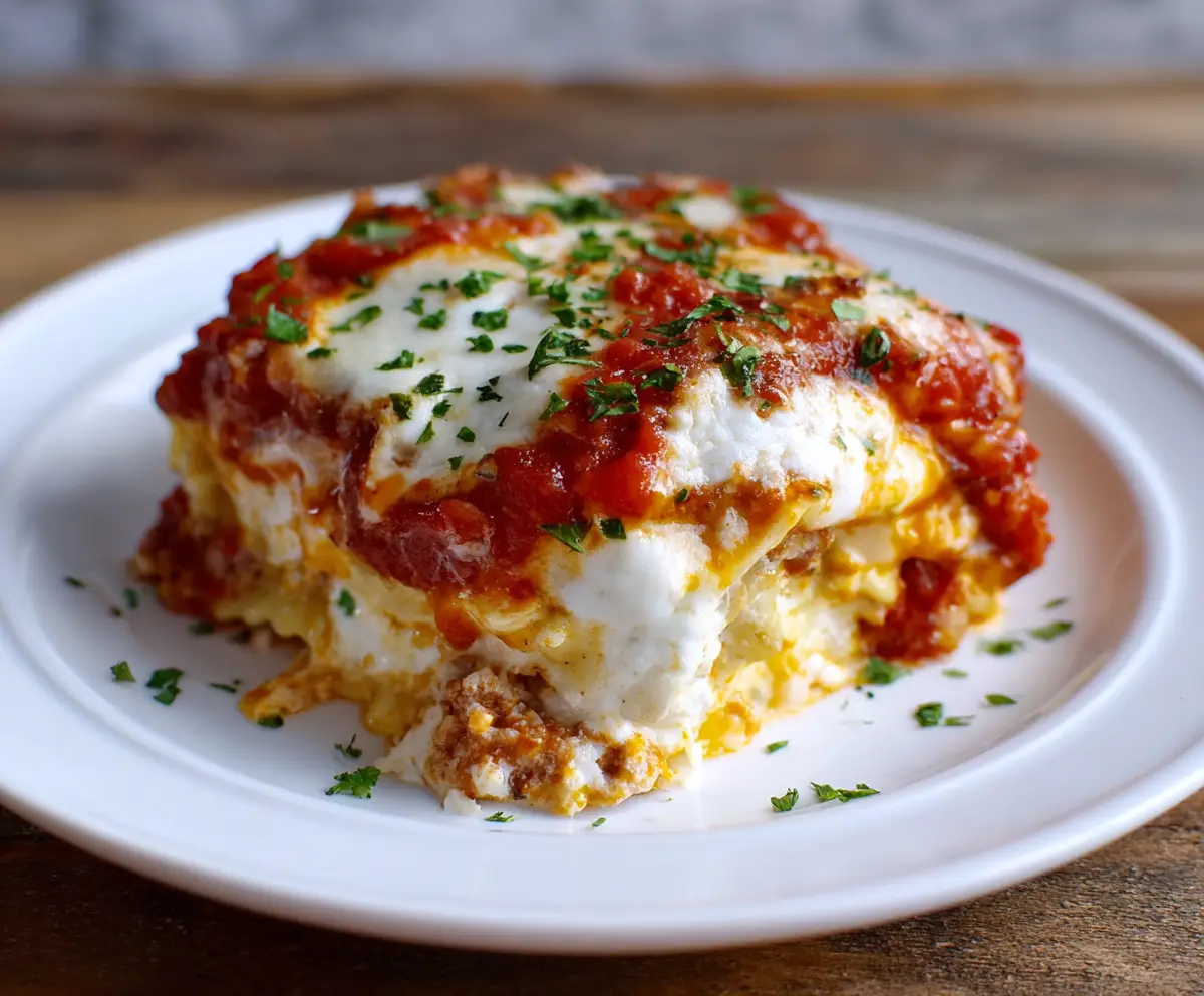 Crockpot Ravioli Lasagna
