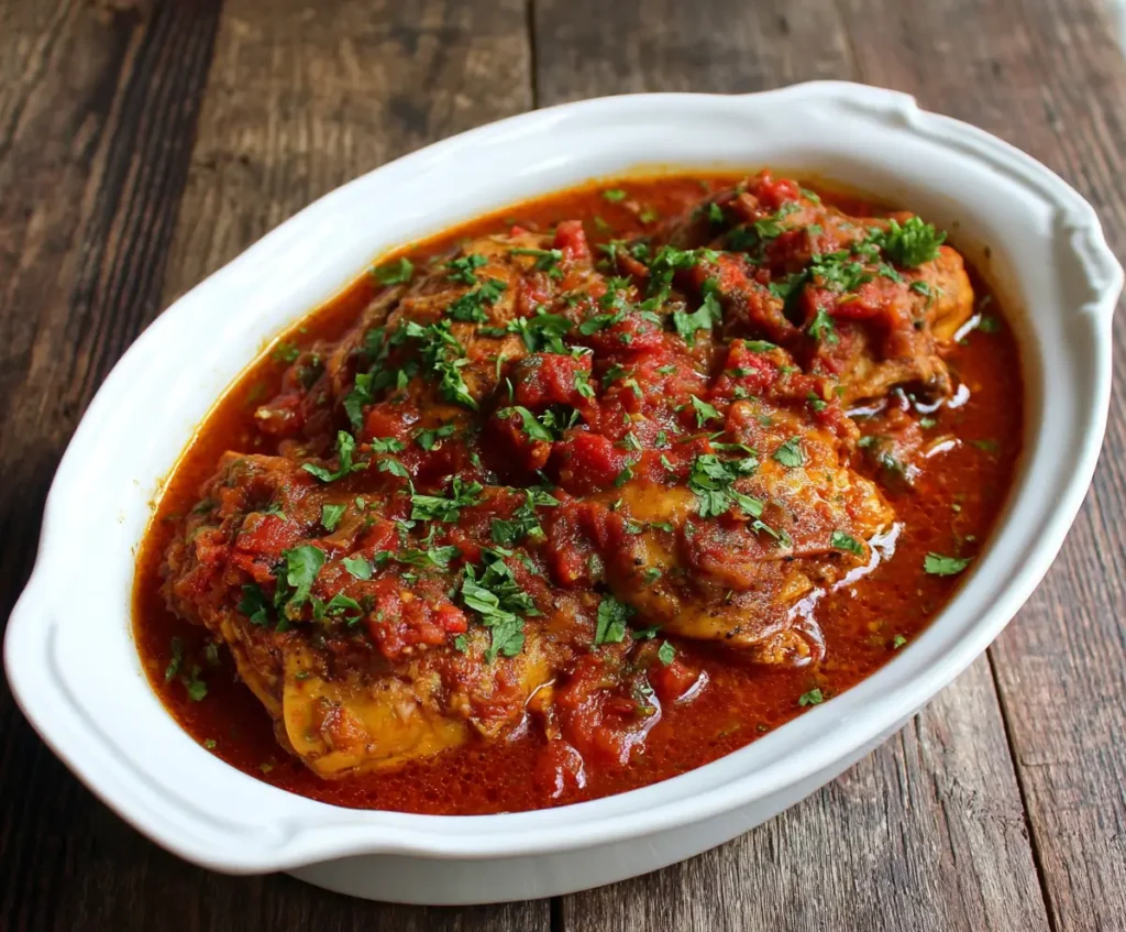 Easy Crockpot Salsa Chicken