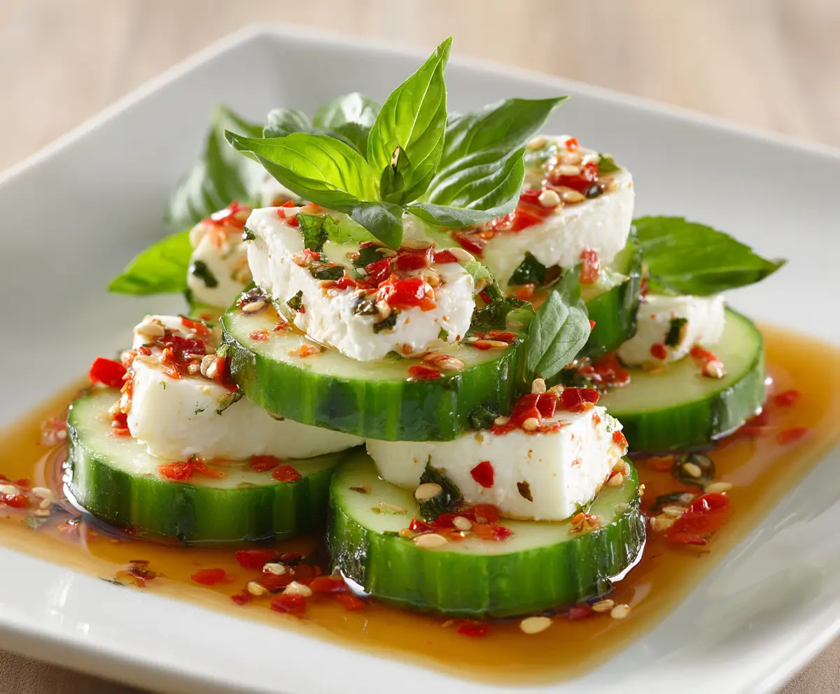 Fresh & Easy Cucumber Caprese Salad