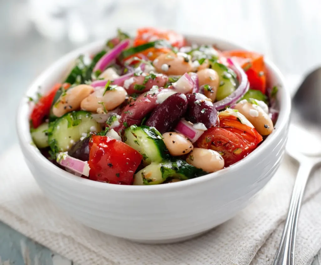 Fresh & Healthy Mediterranean Diet Bean Salad
