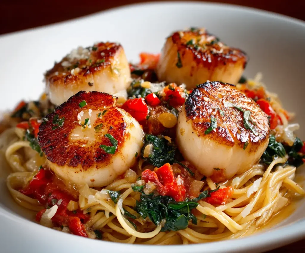 Perfect Seared Scallops and Pasta
