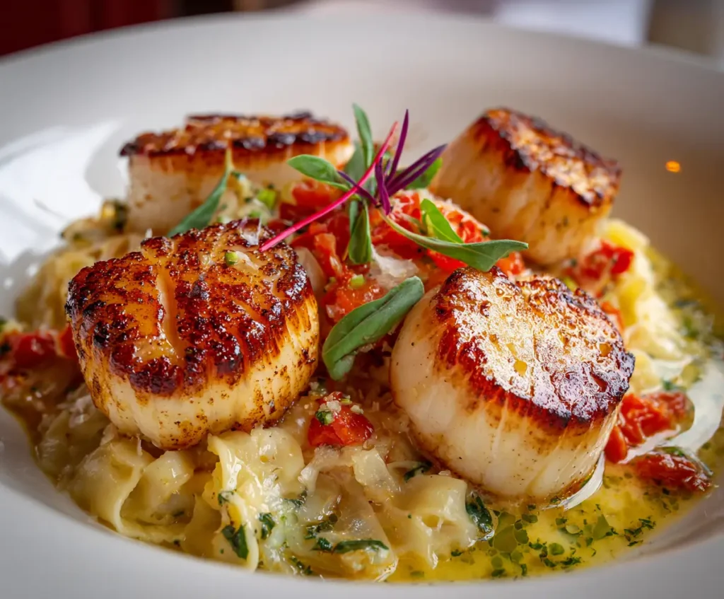 Seared Scallops and Pasta 