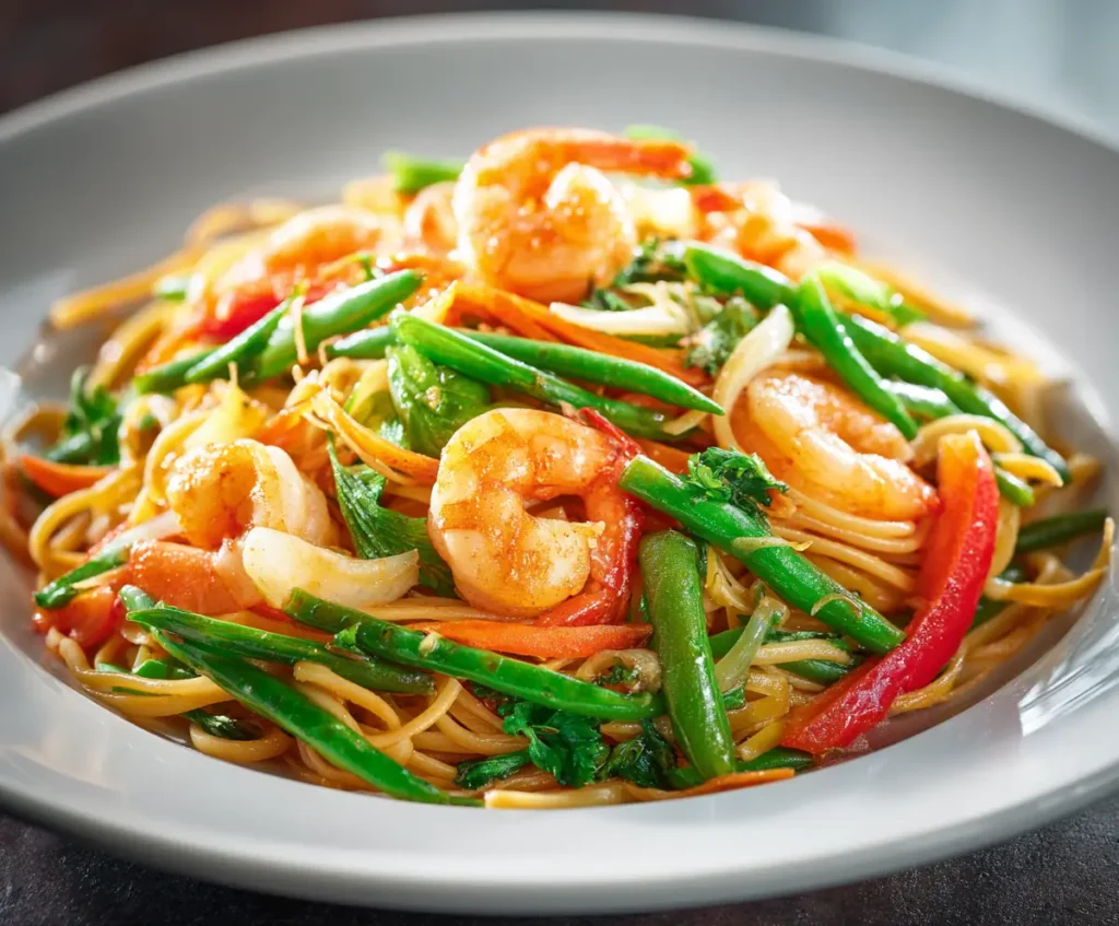 Shrimp Stir Fry with Noodles 