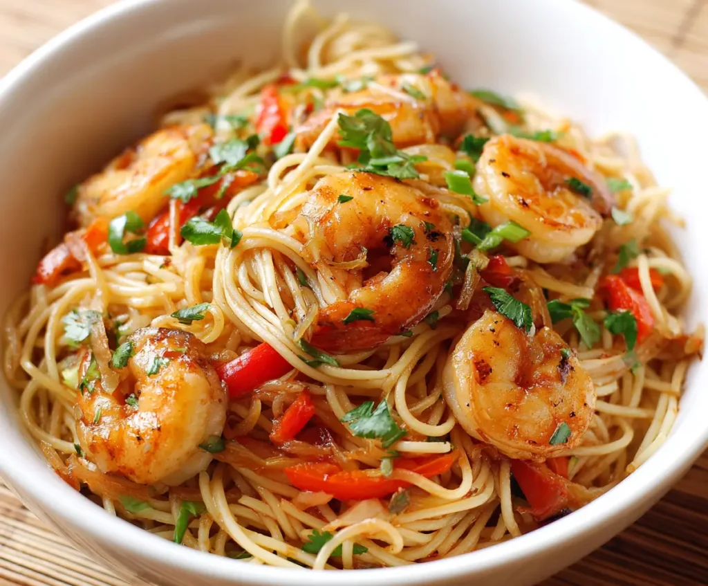 Shrimp Stir Fry with Noodles 