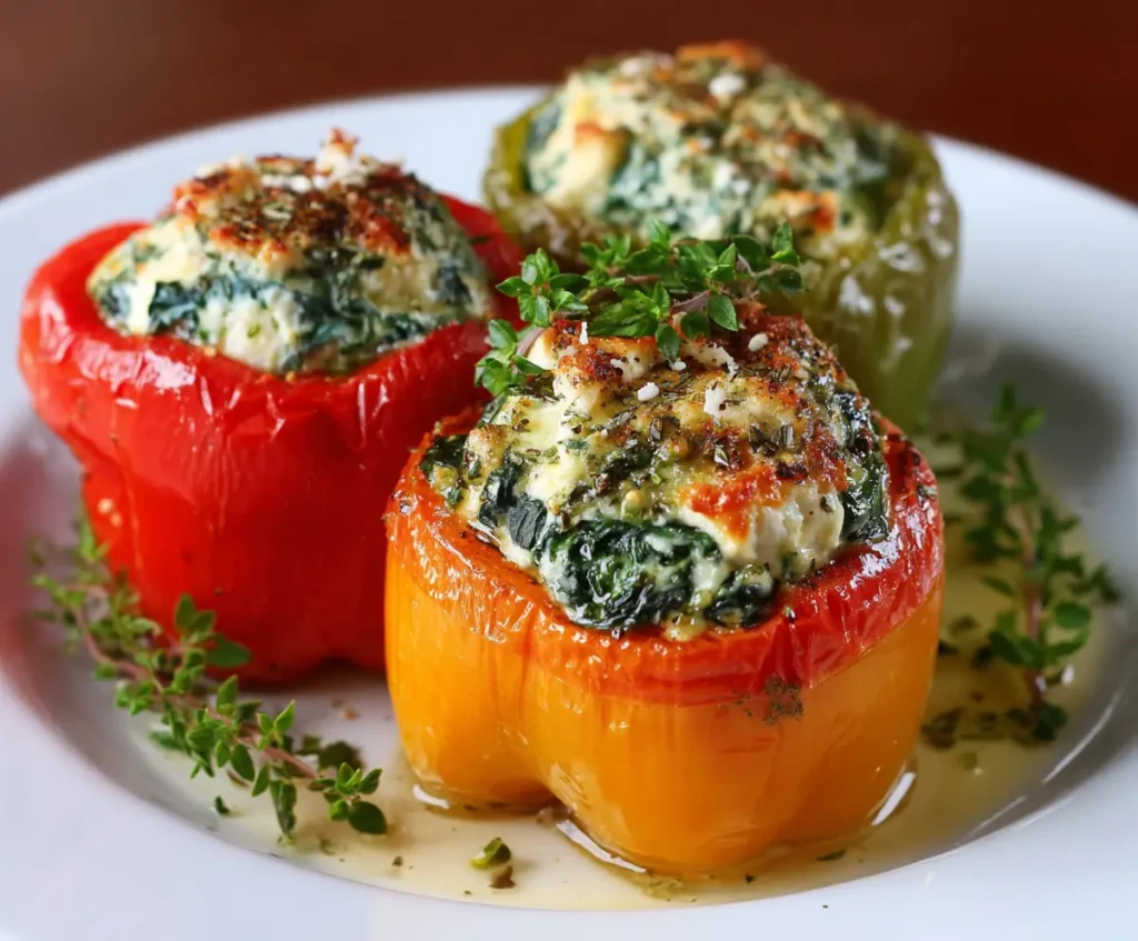Spinach and Ricotta Stuffed Peppers 