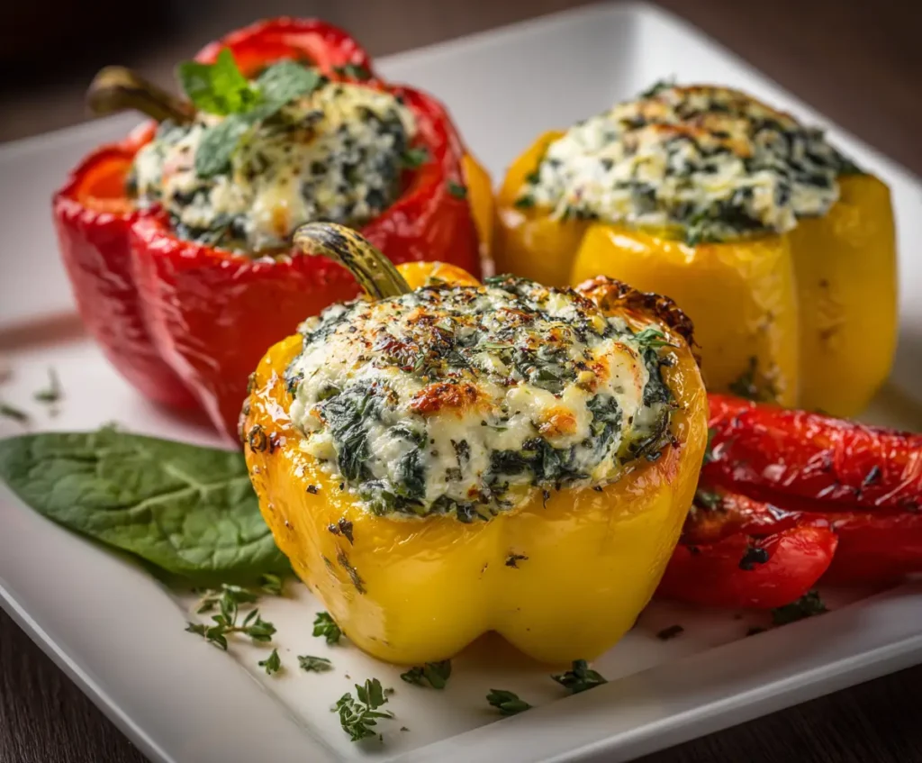 Spinach and Ricotta Stuffed Peppers