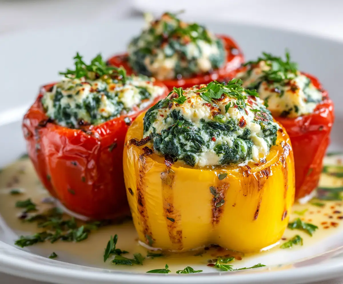 Spinach and Ricotta Stuffed Peppers