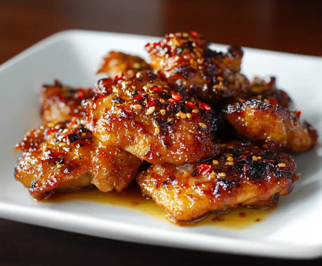 Sticky Honey Garlic Chicken Thighs 