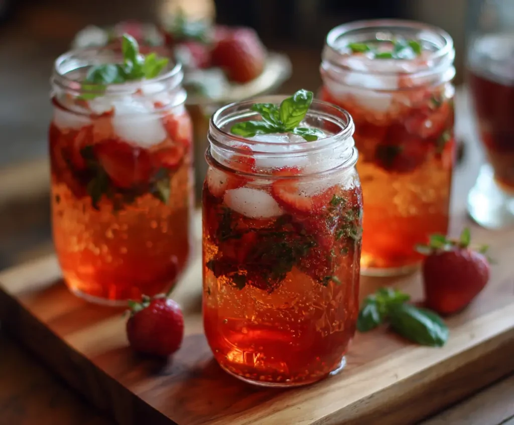 Strawberry Basil Iced Tea