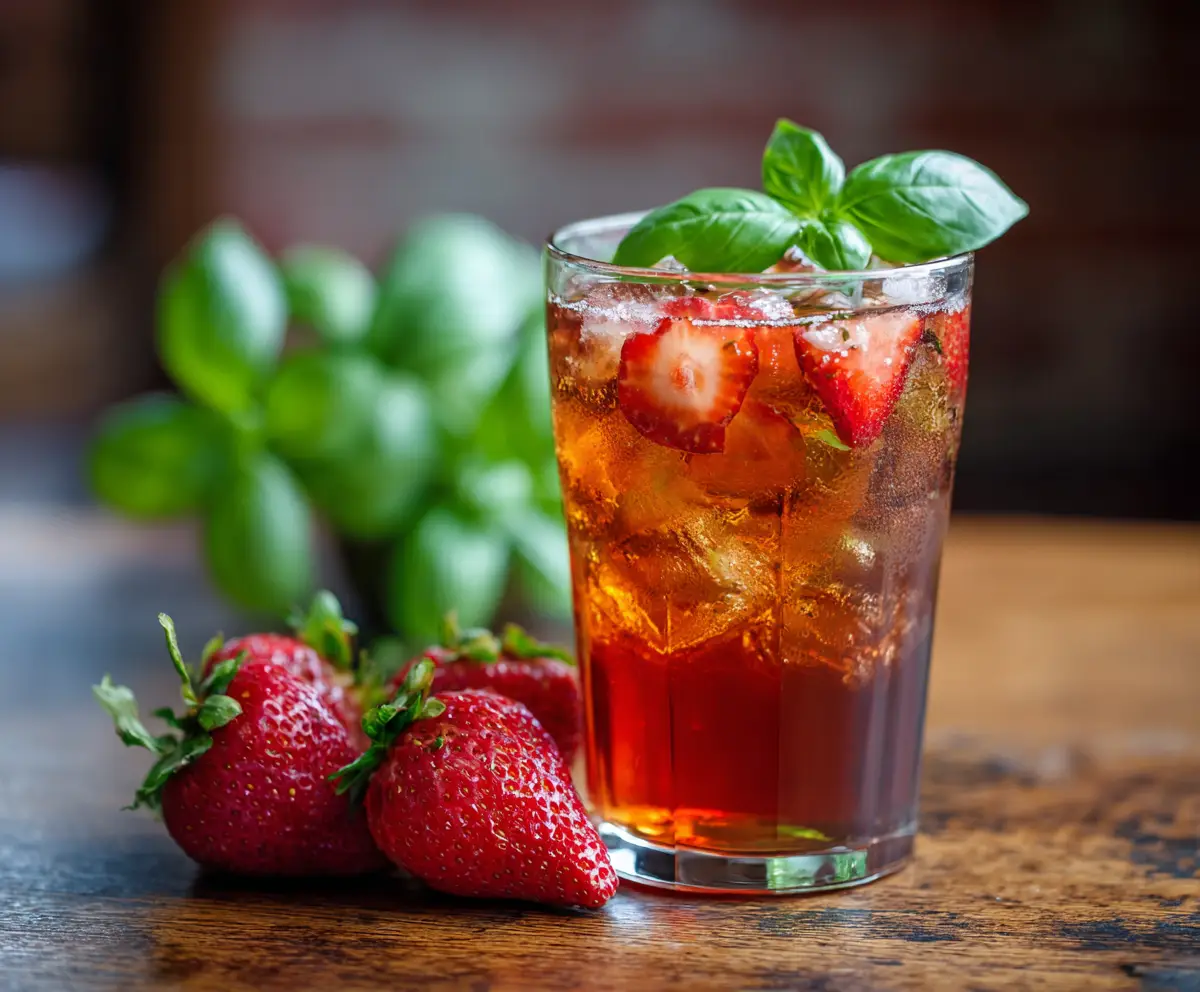 Strawberry Basil Iced Tea