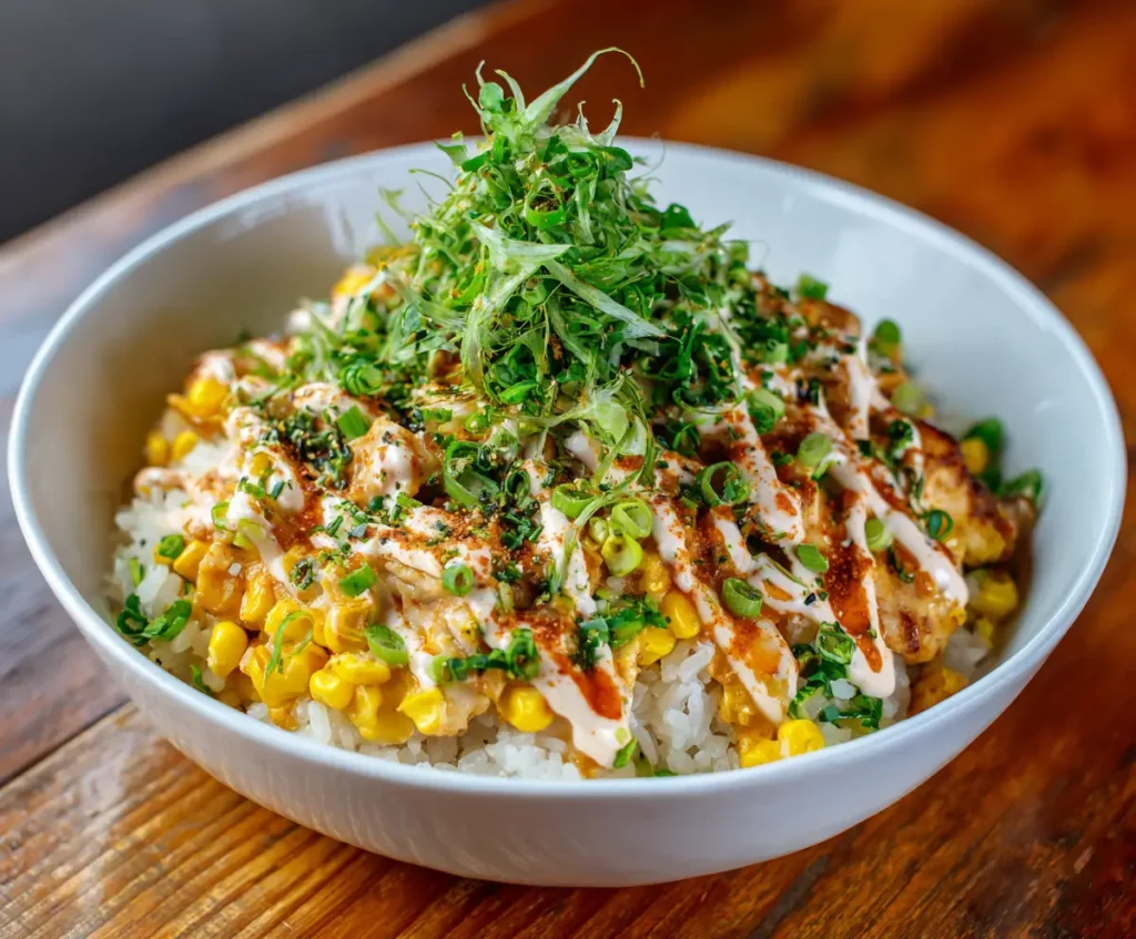 Street Corn Chicken Rice Bowl 