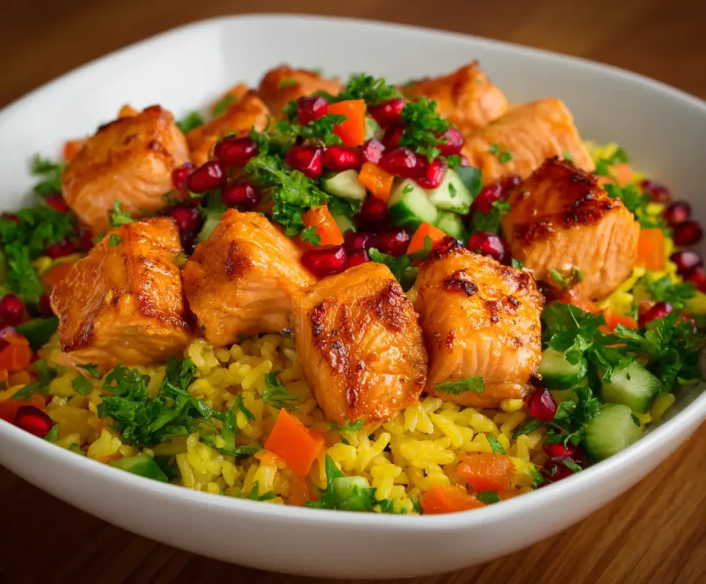 Zesty Salmon Rice Bowls