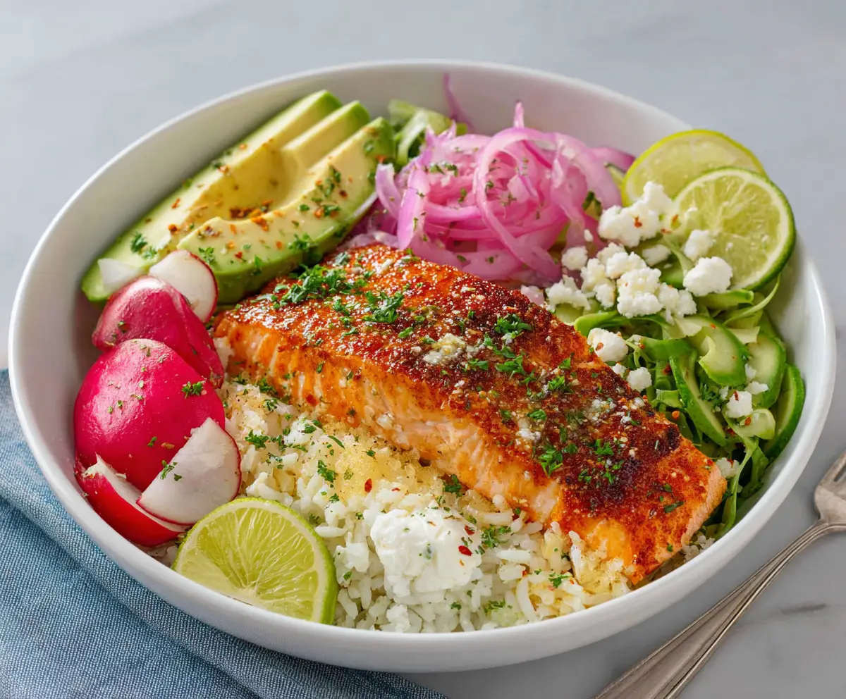 Zesty Salmon Rice Bowls
