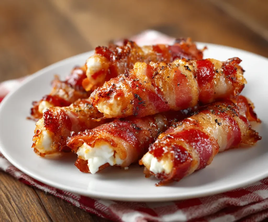 Bacon Wrapped Mozzarella Sticks