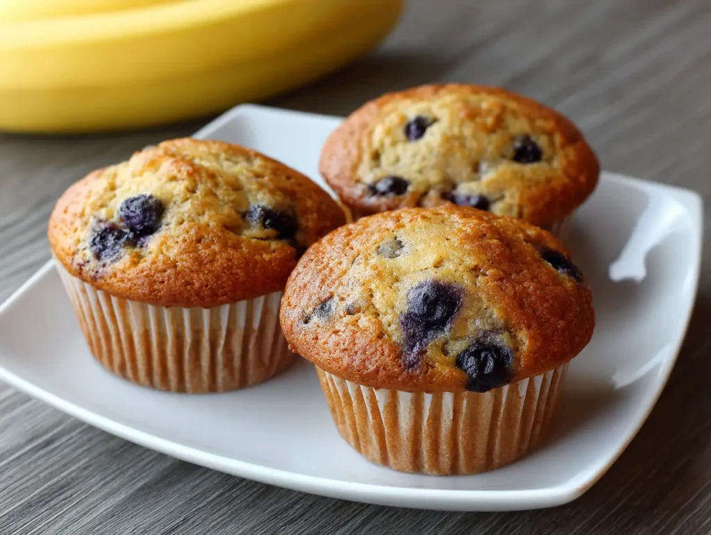 Banana Blueberry Muffins