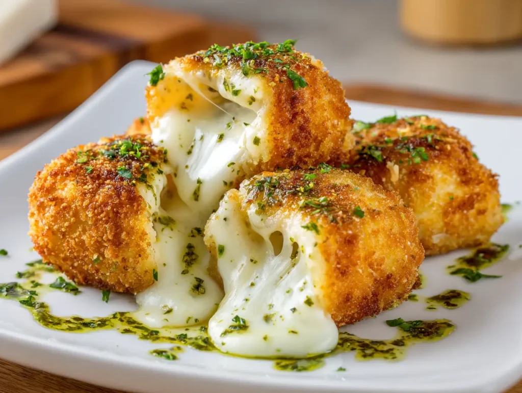 Cheese Stuffed Mozzarella Bites