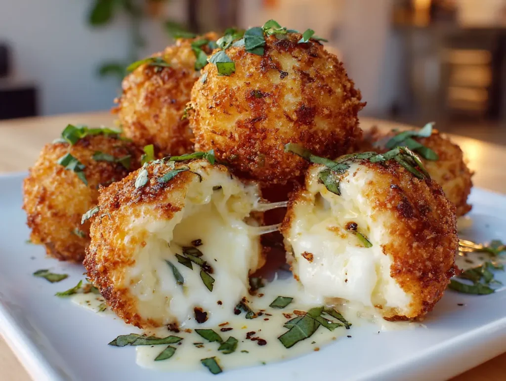 Cheese Stuffed Mozzarella Bites