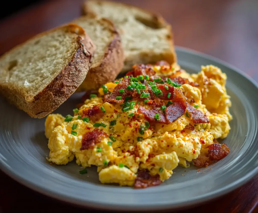 Cheesy Potato Egg Scramble Recipe