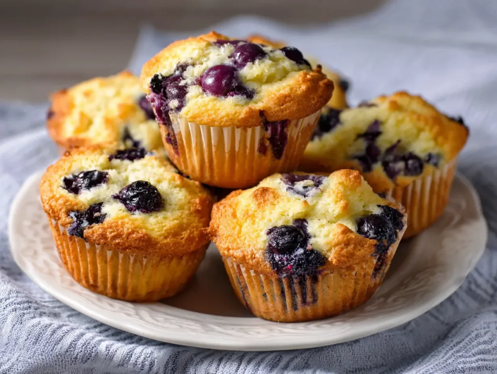 Cottage Cheese Blueberry Muffins