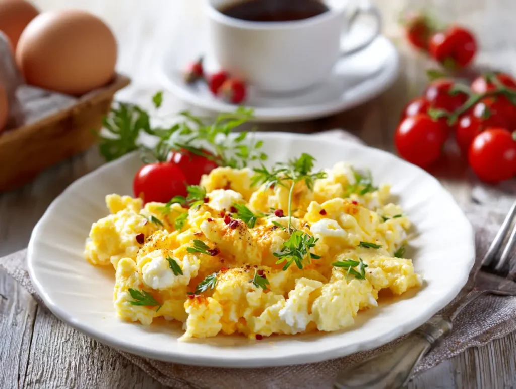 Cottage Cheese Scrambled Eggs