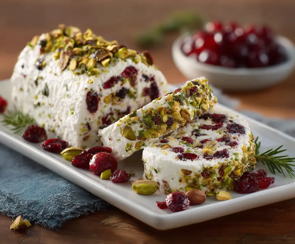 Cranberry Pistachio Goat Cheese Log