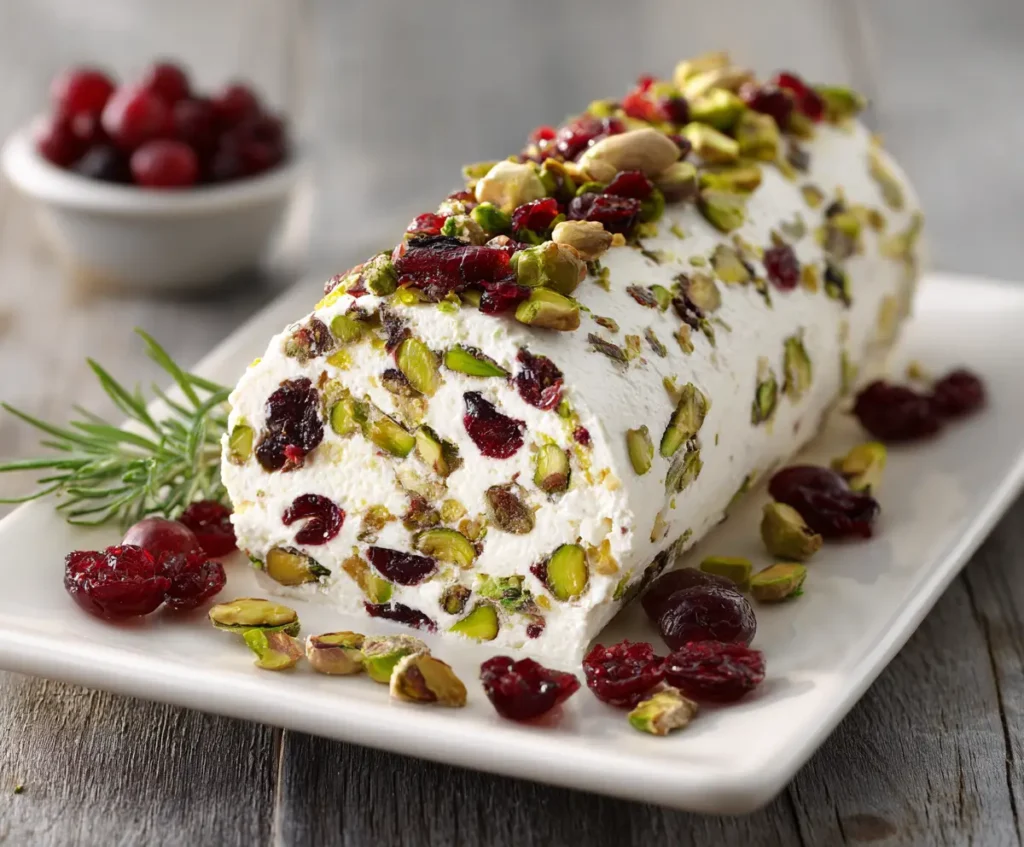 Cranberry Pistachio Goat Cheese Log