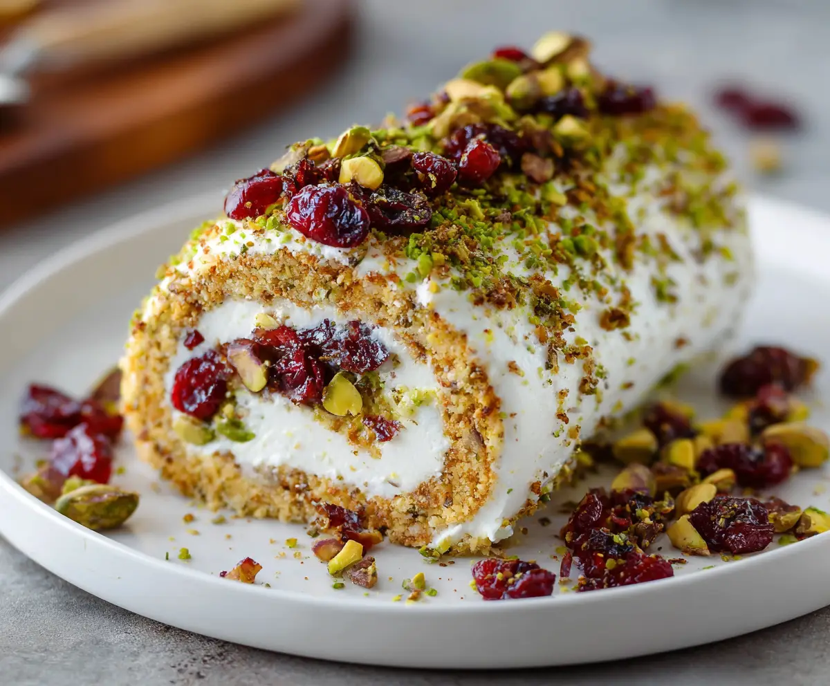 Cranberry Pistachio Goat Cheese Log