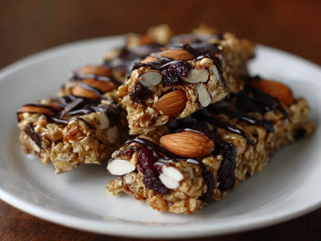 Dark Chocolate Almond Granola Bars