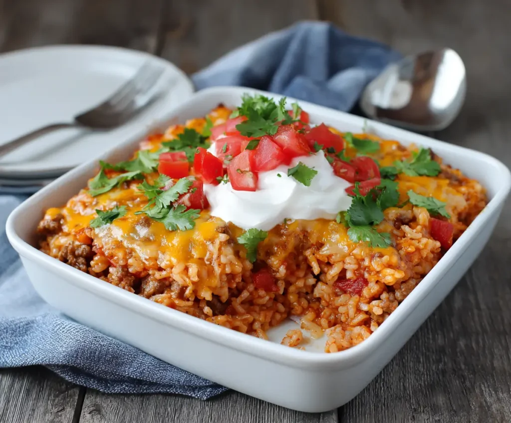 Easy Taco Rice Casserole