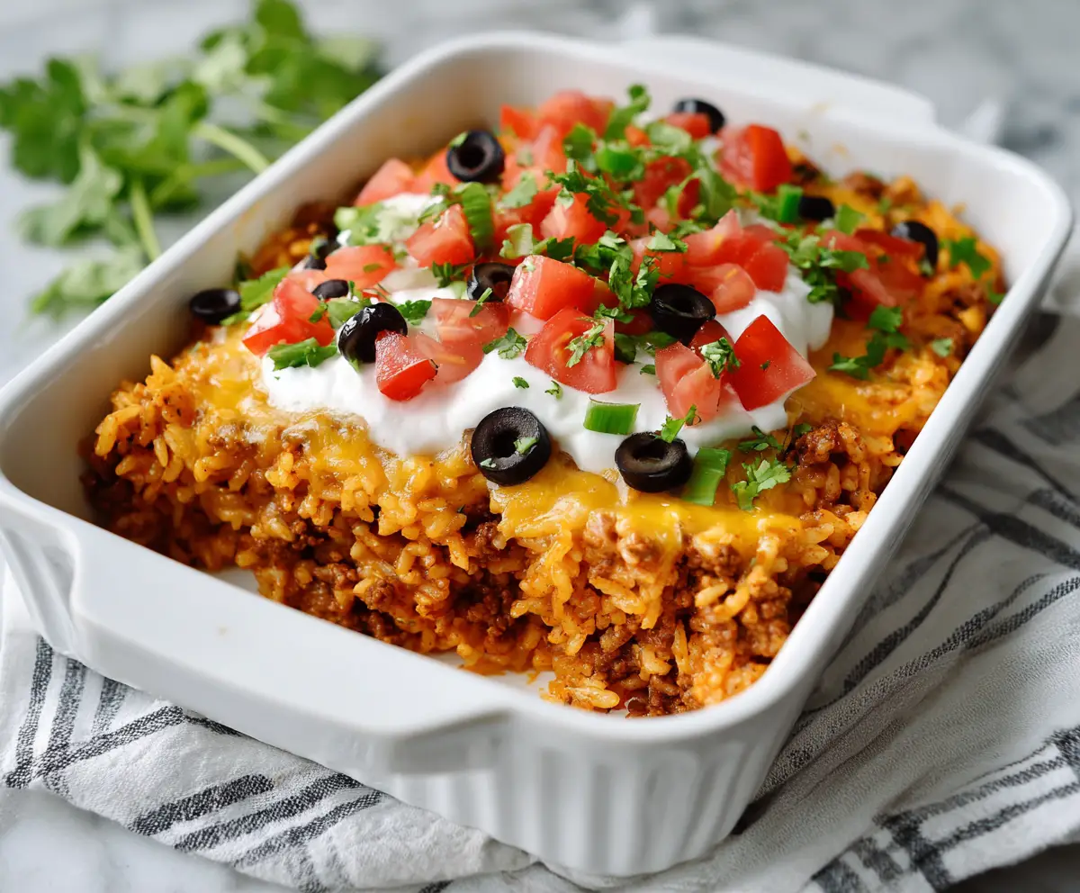 Easy Taco Rice Casserole