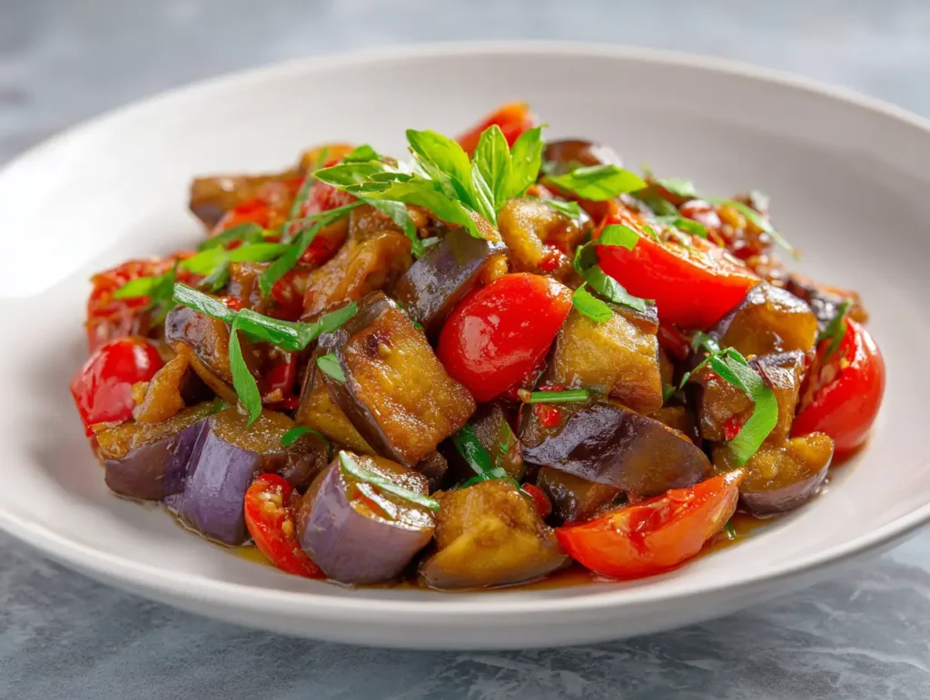 Eggplant Tomato Stir Fry