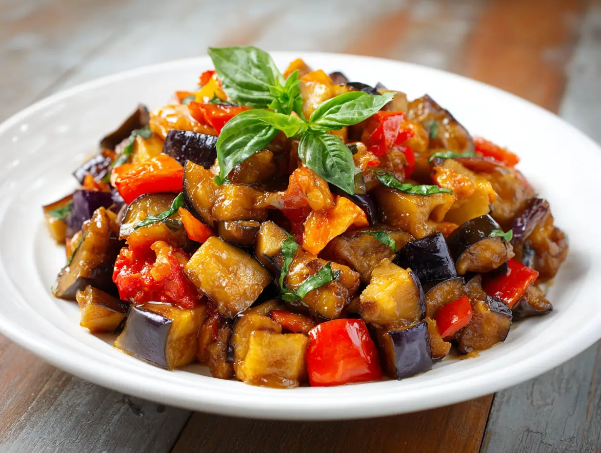 Eggplant Tomato Stir Fry