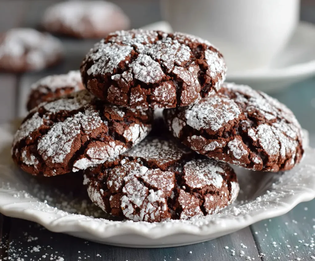 Fudgy Crinkle Cookies Recipe 