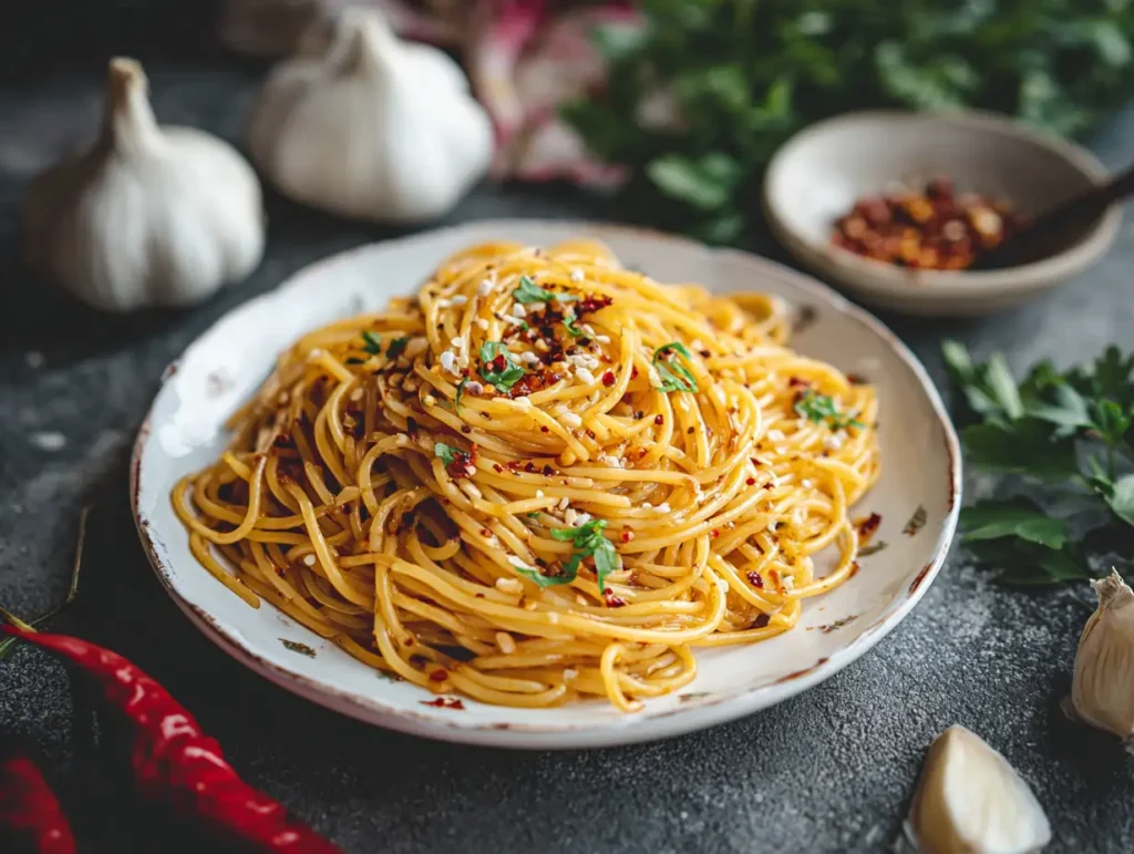 Garlic Chili Oil Noodles 