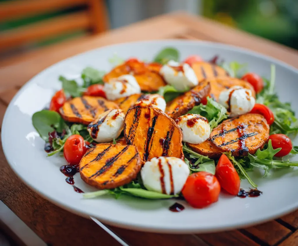 Grilled Sweet Potato and Burrata