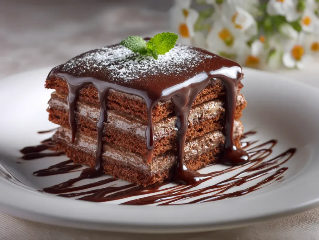 Lazy Chocolate Biscuit Cake