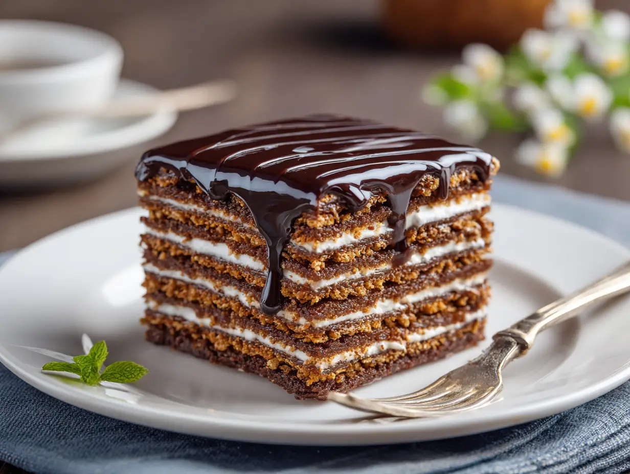 Lazy Chocolate Biscuit Cake