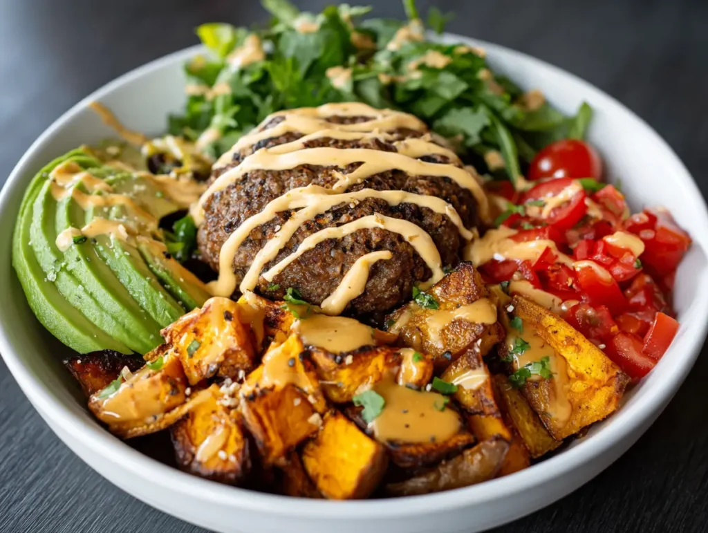 Loaded Burger Bowls 